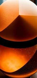 Abstract orange spheres with artistic glow.