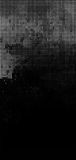 Abstract pixelated black and white wallpaper.