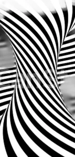 Black and white swirl abstract wallpaper for mobile devices.