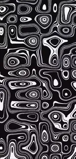 Abstract black and white pattern wallpaper