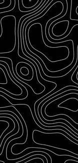 Abstract black wallpaper with white lines.