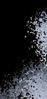 Abstract black and gray pixelated wallpaper design.