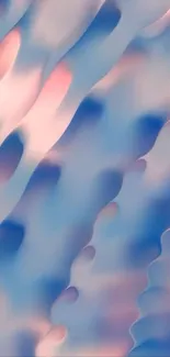 Abstract blue and pink wave mobile wallpaper.
