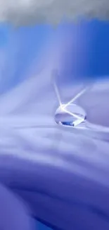 Abstract blue and white wallpaper with water droplet.