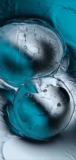 Close-up of abstract blue bubbles with a modern design.