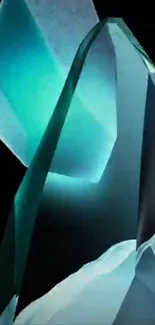 Blue abstract crystal with dark background