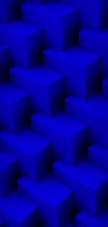 Abstract blue cube wallpaper with 3D geometric design.