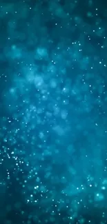 Abstract blue galaxy wallpaper with stars.