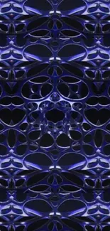 Intricate abstract blue pattern wallpaper.