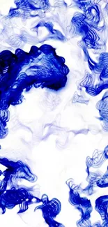 Abstract blue smoke pattern wallpaper for mobile screen.