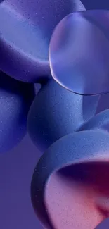 Abstract dark blue and purple sphere design wallpaper.