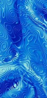 Abstract swirling blue pattern mobile wallpaper.