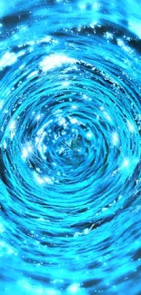 Abstract blue vortex wallpaper with water-like swirls.