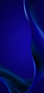 Abstract blue wave with elegant curves for mobile wallpaper.