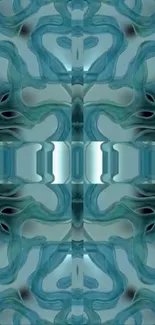 Abstract blue wave pattern mobile wallpaper