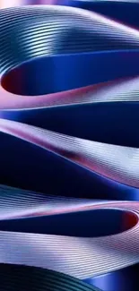Abstract blue wave lines with dynamic design.