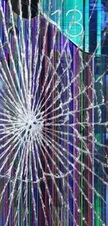 Abstract colorful broken screen wallpaper design.