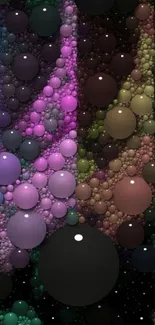 Abstract colorful bubble wallpaper with vibrant hues.