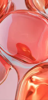 Abstract pink bubble wallpaper design.