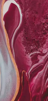 Burgundy abstract fluid art wallpaper.