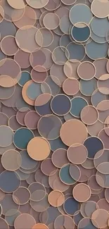 Abstract circles pattern in pastel colors.