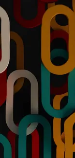 Abstract wallpaper with colorful chains