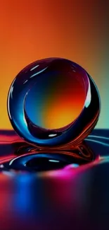 Abstract design with a colorful orb and gradient background.