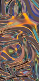 Colorful abstract swirl design wallpaper with vibrant hues.