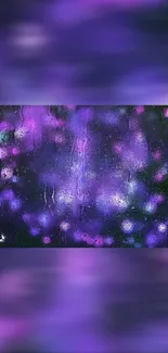 Abstract cosmic wallpaper in purple with vibrant bokeh effects.