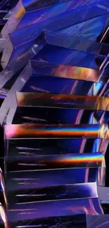 Abstract crystal art wallpaper with vivid geometric shapes.