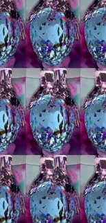 Abstract wallpaper showcasing vibrant crystal pattern, perfect for modern style.