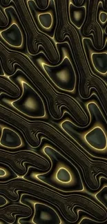 Dark gold abstract pattern with intricate lines.