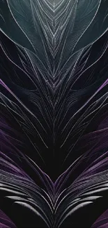 Abstract dark purple and black pattern mobile wallpaper.