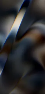 Abstract dark wave design with fluid textures.