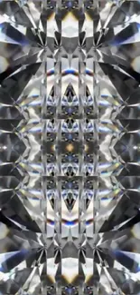 Abstract diamond pattern with gray tones.