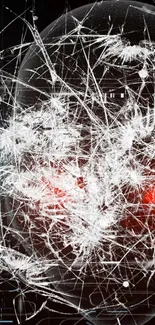 Abstract digital network wallpaper with red and white accents on a black background.