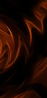 Abstract mobile wallpaper with fiery swirl.