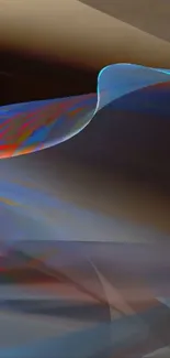 Abstract digital flowing art with vibrant colors.
