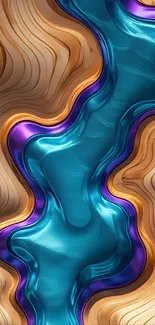 Abstract fluid art wallpaper with vibrant colors.