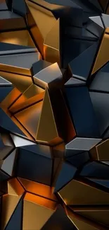 Abstract geometric design with gold accents.