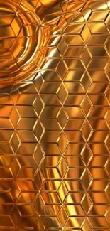 Abstract gold geometric pattern wallpaper.