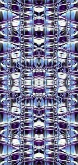 Abstract geometric pattern wallpaper in blue and purple hues.