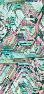 Abstract geometric pastel wallpaper.