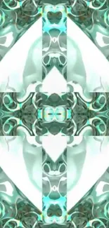 Abstract teal geometric pattern wallpaper for mobile phones.