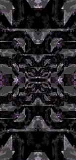 Dark abstract geometric pattern wallpaper.