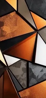 Abstract geometric design with vibrant colors and sharp lines.