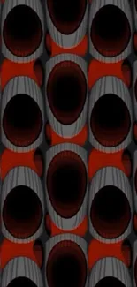 Abstract geometric wallpaper with bold patterns.