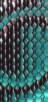 Abstract geometric teal pattern wallpaper with dynamic symmetry.