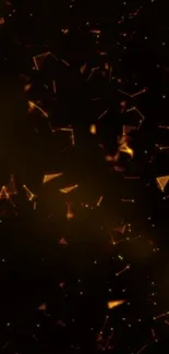 Abstract wallpaper with glowing particles on a black background.