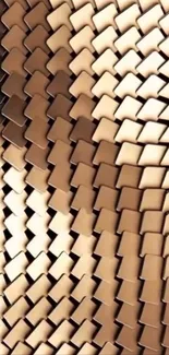 Elegant abstract gold mosaic mobile wallpaper design.